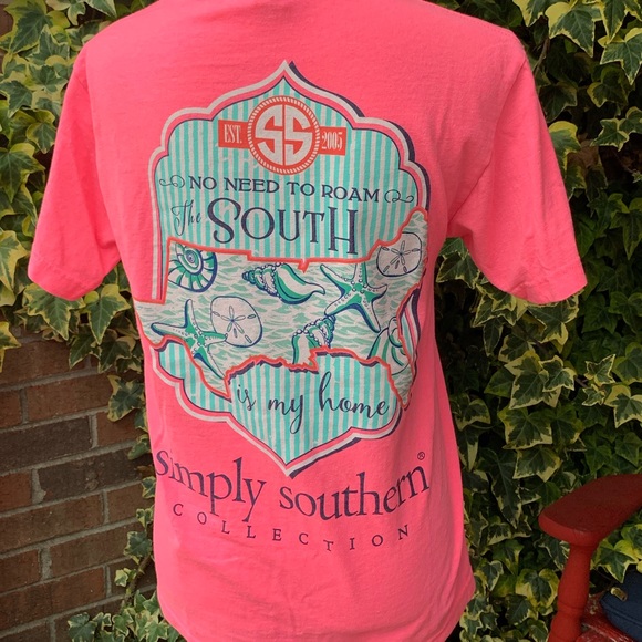 Simply Southern Tops - 🧡4 for $25 Simply Southern Pink T-shirt size sm